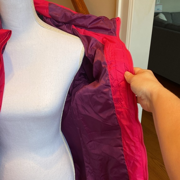 Spyder Hot Pink Purple Lined Girls Puffer Long Synthetic Down Jacket Lg 14/16 - Picture 9 of 15